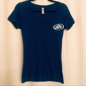 Miller Lite beer blue T-shirt